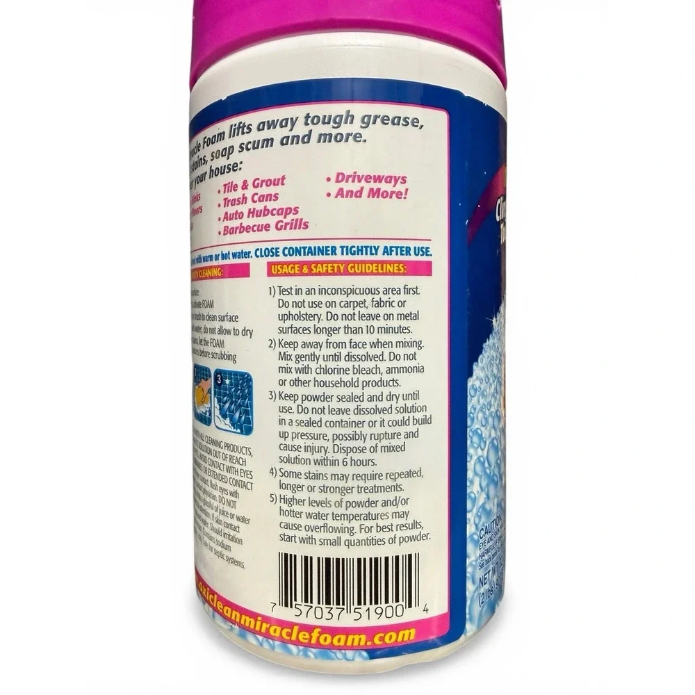 Oxi Clean Miracle Foam Power Cleaner Chlorine Free‎ Stain Dissolving - Discont'd